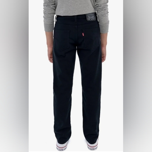 Levi's Boys' 502 Regular Taper Fit Performance Jeans - Black (10 Regular) - Picture 2 of 7